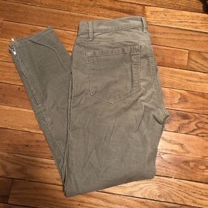 LOFT Corduroy Skinny Pants in light gray